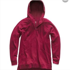 THE NORTH FACE Burgundy Om Half Zip Hoodie sz XS